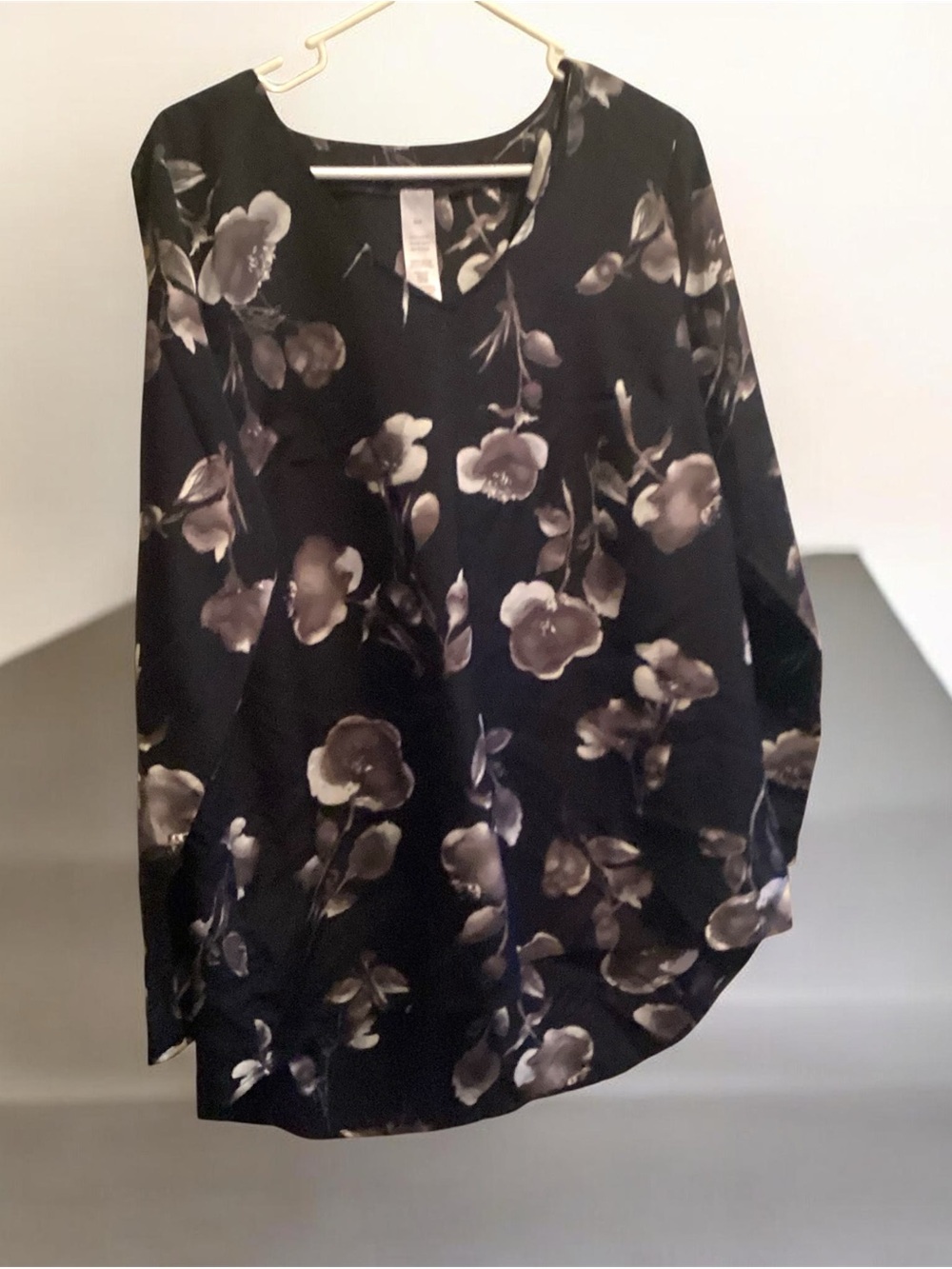 Black Floral A-Line Women's Skirt